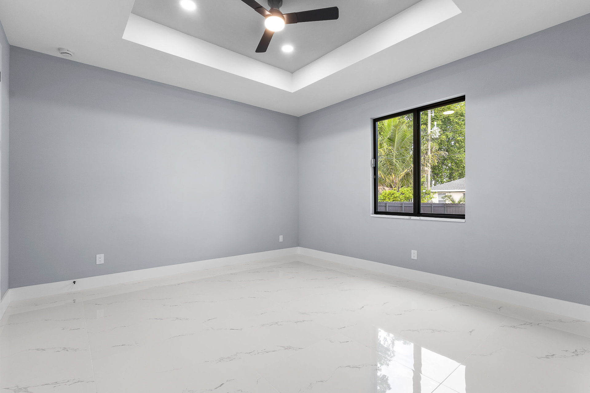 Empty master bedroom before virtual staging